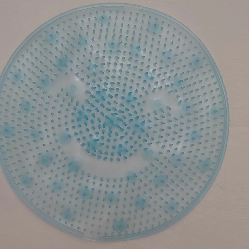 Blue Silicon Suction Cupped Foot Scrubber, New unused